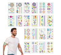 Pegatinas que brillan en la oscuridad para niños, 20 hojas de pegatinas temporales para accesorios de Halloween | Brillan en la oscuridad, ideales para festivales y fiestas divertidas