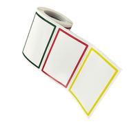 Pegatinas rectangulares con nombre, diseño en blanco, 1 rollo, 8,8 x 5,8 cm, para proyectos de bricolaje.