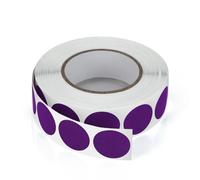 Pegatinas redondas de 19 mm, color lila, rollo de pequeños puntos adhesivos, codificación de colores, pegatinas de círculos, resistentes a la intemperie, 1000 unidades