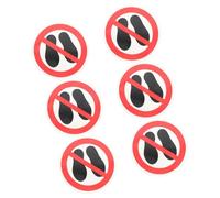 Pegatinas Redondas de Advertencia No Pisar 6 Piezas