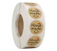 Pegatinas redondas hechas a mano, 500 unidades/rollo para pequeñas empresas para expresar bendición, dar gracias por la empresa, accesorio de regalo, calcomanías rojas