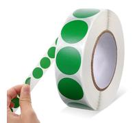 Pegatinas redondas verdes de 1,9 cm, 1000 unidades, pegatinas de puntos verdes, pegatinas circulares resistentes al agua, etiquetas de codificación de colores para oficina, tienda, hogar, aula, marca