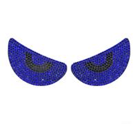 Pegatinas reflectantes 3D para coche Mystic Eye, calcomanías de diamantes de imitación para casco de motocicleta, ajuste exterior, rayones, luz colorida, juego de dos piezas (diamante azul)