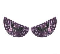 Pegatinas reflectantes 3D para coche Mystic Eye, calcomanías de diamantes de imitación para casco de motocicleta, ajuste exterior, rayones, luz colorida, juego de dos piezas (diamante morado)