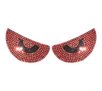 Pegatinas reflectantes 3D para coche Mystic Eye, calcomanías de diamantes de imitación para casco de motocicleta, ajuste exterior, rayones, luz colorida, juego de dos piezas (diamante rojo)