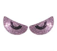 Pegatinas reflectantes 3D para coche Mystic Eye, calcomanías de diamantes de imitación para casco de motocicleta, ajuste exterior, rayones, luz colorida, juego de dos piezas (diamante rosa)