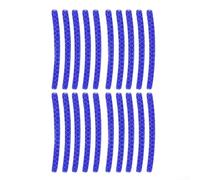 Pegatinas reflectantes anticolisión para llantas de coche, mejora la visibilidad nocturna y la seguridad del vehículo con rayas de goma (azul)