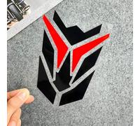 Pegatinas reflectantes de PVC impermeables para motocicleta, scooter, parabrisas delantero para mantener la visibilidad cambiando las condiciones de luz (B negro + rojo)