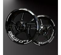Pegatinas reflectantes de vinilo para borde de llantas de motocicleta, pegatinas Kit para Yamaha MT07 MT-07, bandas llantas de moto completas para 2 ruedas llantas de 17 pulgadas (plata mate)