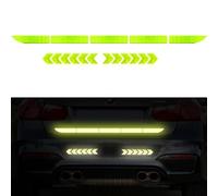 Pegatinas Reflectantes De Visión Nocturna Con 12 Flechas - Decoración Del Coche, Seguridad Impermeable (Verde Fluorescente)