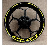 Pegatinas Reflectantes Llantas Motocicleta para Yamaha para MT07 Pegatinas Buje Rueda Modificado Calcomanías de protección(Style28)
