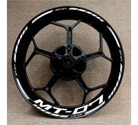 Pegatinas Reflectantes Llantas Motocicleta para Yamaha para MT07 Pegatinas Buje Rueda Modificado Calcomanías de protección(Style 22)
