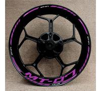 Pegatinas Reflectantes Llantas Motocicleta para Yamaha para MT07 Pegatinas Buje Rueda Modificado Calcomanías de protección(Style 24)