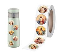 Pegatinas Religiosas,Autoadhesivo Resistente al Desvanecimiento | Pegatina en Rollo de Jesús Cristiano - para Hombre Diario Portátil Equipaje Álbum de Recortes Guitarra Manualidades Teléfono