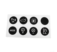 Pegatinas Reparación Botones para maserati 03-14 Vinilo Negro | Vinilo alta gama, superposición negra, letras blancas, restaura iconos, 2003-2014