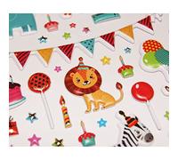 Pegatinas reposicionables - Espuma - Fiesta y animales