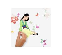 Pegatinas reposicionables - Mulan - Multicolor - 3.33x1.32 cm - Decoración mural infantil