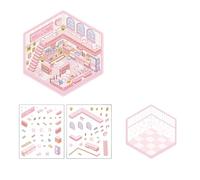 Pegatinas reutilizables para niños, juego de manualidades familiares interactivas con 4 diseños temáticos y pinzas de agarre, colección de calcomanías paradisíacas de cristal