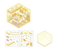 Pegatinas reutilizables para niños, juego de manualidades familiares interactivas con 4 diseños temáticos y pinzas de agarre, colección de calcomanías paradisíacas de cristal