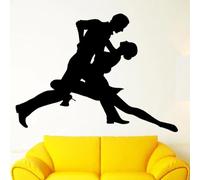 Pegatinas románticas de pareja bailando tango, adhesivos de vinilo con arte de amor para decoración de dormitorio o sala de estar. Pegatinas deportivas de vinilo.