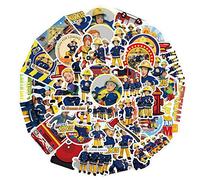 Pegatinas Sam el Bombero, Stickers Sam el Bombero, 100PCS Pegatinas Infantiles Fireman Sam, Pegatinas Cumpleaños, Impermeable Stickers, Kids Anime Stickers, Stickers para Fiestas Temática