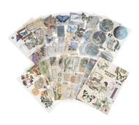 Pegatinas Scrapbooking Materiales Vintage Bullet Journal Stickers, Aufkleber para Impermeable Álbumes Recortes Diario Decorativas Retro Aesthetic (Isla)