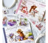 Pegatinas Scrapbooking Stickers Pre-Cut Scrapbooking Pegatinas de Viaje Aproximadamente 200 Unidades/20 Hojas Stickers Aesthetic Bullet Journal Accesorios para Diarios Papel Decorativo para Álbum