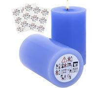 Pegatinas Seguridad para Velas | 25 Adhesivos de 2,5cm/9 de 4cm | Símbolos para Normas Básicas | Ideal para Velas Artesanales.
