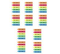 Pegatinas Sign Here con pestañas fáciles de publicar con fecha aquí para anotar libros y leer