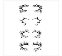 Pegatinas sombras de ojos 1 par de pegatinas temporales de tatuaje ocular Bricolaje Etiqueta de ojos desechables a prueba de agua Etiqueta engomada de cara for Halloween Herramienta de maquillaje de h