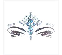 Pegatinas sombras de ojos Partido festivo de la baile Pegatina de cara temporal 3D Etiqueta engomada de cristal Cara y ojo Joyas de la frente Decoración de la etapa de la frente Pegatina Tatuaje tempo