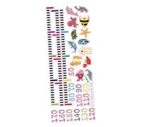 pegatinas tabla de altura de los niños calcomanía de medición de altura tabla de crecimiento para niños Dibujos animados gráfico de altura Decorar apliques Pegatina de pared