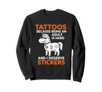 Pegatinas Tattoos Because Being An Adult Is Hard I Merece Sudadera