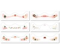 Pegatinas Temporales Navideñas Para El Rostro, Maquillaje, Pegatinas De Fiesta, Pegatinas De Renos Y Copos De Nieve. A196