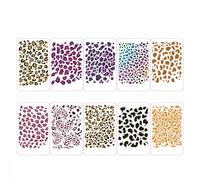 Pegatinas Temporales Para Rostro Con Sombras De Ojos Con Estampado De Leopardo, Resistentes Al Agua, Al Sudor Y De Larga Duración, Para Fiestas. 105 * 148MM