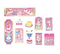 Pegatinas transparentes coleccionables para cafeterías, 11 x 13 cm, juego de calcomanías para álbumes de recortes, paquete de calcomanías creativas, decoración de ambiente cálido, para decoración de