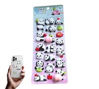 Pegatinas transparentes Panda - Pegatinas de burbujas reutilizables, paquete de decoración 3D lindo dibujos animados | Arte adhesivo divertido para niños, amigos, familia, interior y exterior, agenda