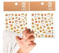 Pegatinas Uñas, 2 Hojas Cartoon Calcomanías de Capybara, Pegatinas Uñas Semipermanente, Arte Nail Stickers, Cute Nail Art Sticker para Niños, Mujeres