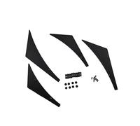 Pegatinas Universales para Parachoques Delantero Coche Divisor Labios Aletas Difusor Alerón Lateral Cuerpo ala Tuning Valence Embellecedor Barbilla Alerón Parachoques Delantero(Black)