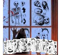 Pegatinas Ventana Halloween,Pegatinas Halloween Ventana - 9 Pegatinas Reutilizables Que No Dejan Residuos De Pegamento, Ideales Para Escuelas Y Hogares