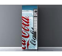 Pegatinas Vinilo para Frigorifico Máquina expendedora cocacola azul | Varias Medidas 200x70cm | Adhesivo Resistente y de Fácil Aplicación | Pegatina Adhesiva Decorativa de Diseño Elegante