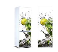 Pegatinas Vinilo para Frigorífico Rodaja de Limón | 200x60cm | Adhesivo Resistente y de Fácil Aplicación | Pegatina Adhesiva Decorativa de Diseño Elegante