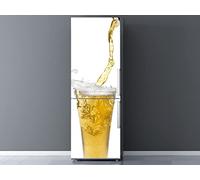 Pegatinas Vinilo para Frigorífico Vaso Cerveza | Varias Medidas 185 x 60 cm | Adhesivo Resistente y de Fácil Aplicación | Pegatina Adhesiva Decorativa de Diseño Elegante