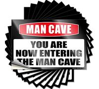 Pegatinas vintage Coffee Caution! You are Now Entering The Man Cave Teacher Apreciation Bulk Interior & Out | Letreros de bar Little Man para la pared del bar del hogar