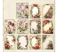 Pegatinas vintage de papel para álbumes de recortes, serie de jardín perdido, suministros de diario de basura, materiales de collage, insertos de cuaderno de viajeros, estilo antiguo, decoración de