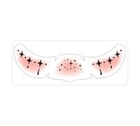 Pegatizas De Halloween Eyes-Chauve-Souris Y Palabas De Calabaza Adhesivos Amigables | Tatuajes De Cara Mascarada | Decoración De La Fiesta De Terror Impermeable | Festiva Hands Impresiones
