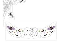 Pegatizas De Halloween Eyes-Chauve-Souris Y Palabas De Calabaza Adhesivos Amigables | Tatuajes De Cara Mascarada | Decoración De La Fiesta De Terror Impermeable | Festiva Hands Impresiones