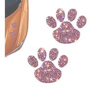 Pegatizas De Impresión De La Pata: Patas Bling De Perros De, Pegatinas De Decoración Del Automóvil | Calcomanías De Huella De Gato De Perro Brillante Con Dedos De Los Pies Independientes,