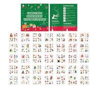 Pegatizas de Navidad para niños - Santa Body Stickers for Holiday Fun | Glow-in-the-Dark impermeable con lindos diseños festivos, 35 suministros para fiestas de sábanas para estudiantes de niñas, 3.5x