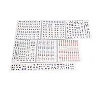 Pegatizas de ojos de muñecas dibujos animados lindos fáciles de usar de colores 7 sábanas para manualidades de arcilla de bricolaje fabricación de muñecas y proyectos de bricolaje